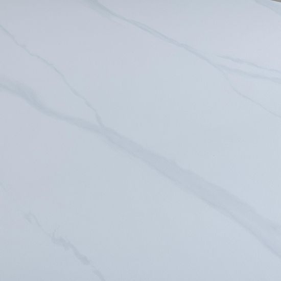 Novara 4 Seater White Ceramic Round Dining Table with Black Star Base - 130cm